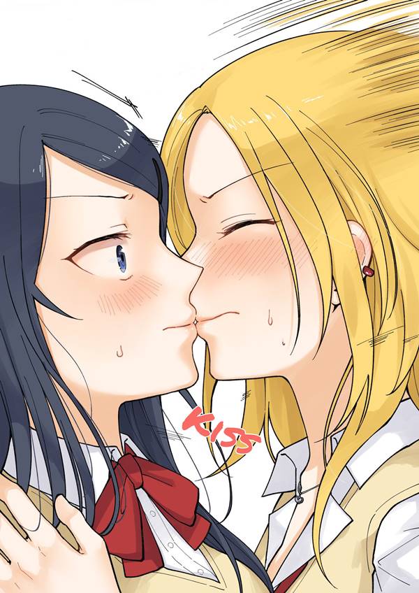 1 RT de Nakawarui Nonke Joshi-tachi ga 1-byou Kiss suru Yuri Manga 1