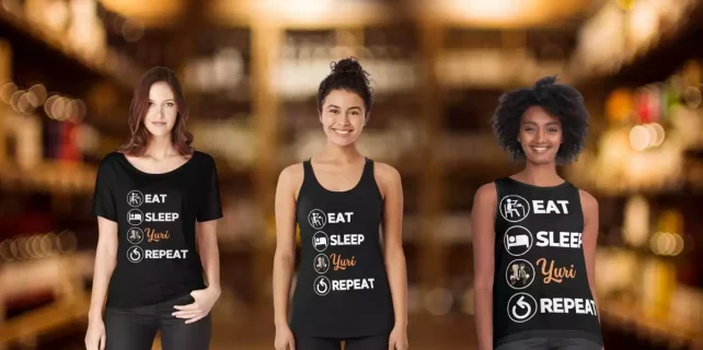 Eat, Sleep, Yuri, Repeat T-Shirt Embrace Your Love for GL with Style T-Shirt