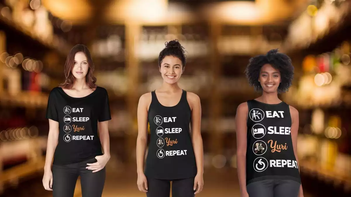 Eat, Sleep, Yuri, Repeat T-Shirt Embrace Your Love for GL with Style T-Shirt